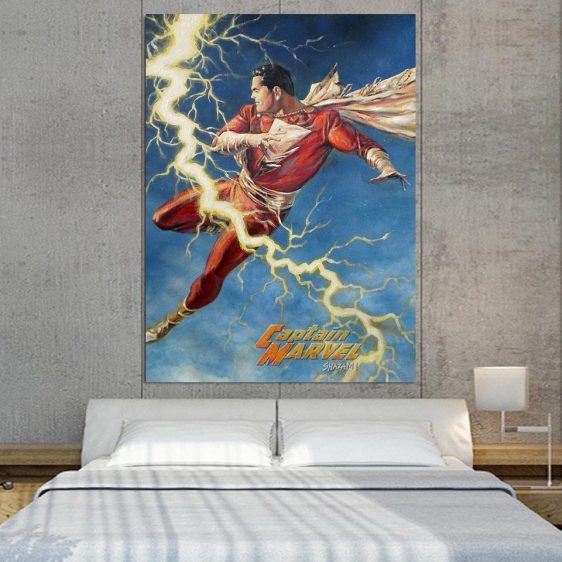Shazam DC Comics Lightning Vertical 1pc Wall Art Canvas Print