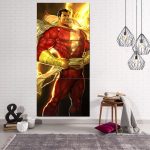 DC Comics Shazam Golden Vertical 3pc Wall Art Canvas Print
