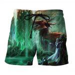 World of Warcraft Elf Dragon Fantasy Gaming Art Shorts
