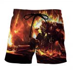 League of Legends Volcanic Wukong Attacking Gaming Art Cool Shorts