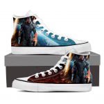 Mass Effect Captain Shepard Galatic Canvas High-Top Sneakers