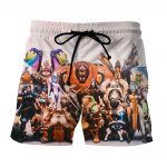 Overwatch All Heroes Action Comic Style Poster Print Shorts