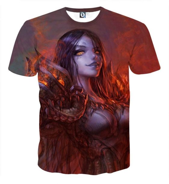 Diablo 3 Fan Art Demon Lord Female Version Game T-Shirt - Superheroes Gears