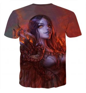 Diablo 3 Fan Art Demon Lord Female Version Game T-Shirt - Superheroes Gears