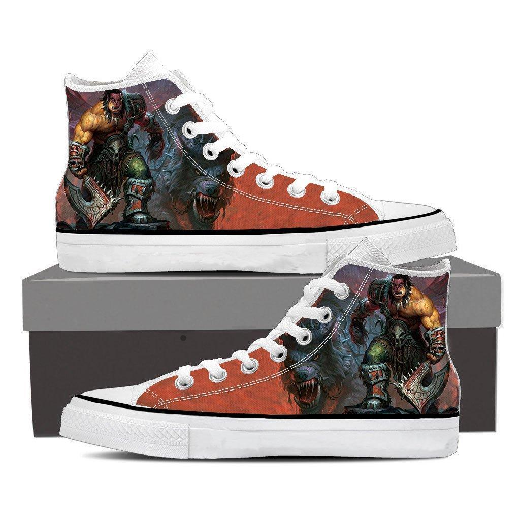 World of Warcraft Orc Warrior Grom Hellscream Canvas High-Top Shoes