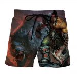 World of Warcraft Orc Wolf Grom Hellscream Gaming Shorts
