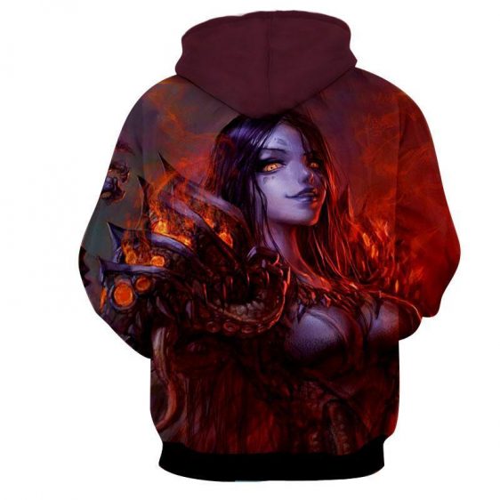 Diablo 3 Fan Art Demon Lord Female Version Game Design Hoodie - Superheroes Gears