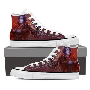 Diablo 3 Fan Art Demon Lord Female Version Game Sneaker Converse Shoes - Superheroes Gears
