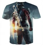 Mass Effect Captain Assault Rifle Laser Blade Cool T-Shirt - Superheroes Gears