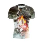 Assassin's Creed Connor White Angry Wolf Design Dope T-Shirt