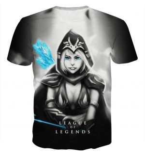 League of Legends Ashe Black Archer Dope 3D Printed T-shirt - Superheroes Gears