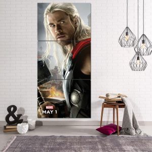 Marvel The Avengers Thor Portrait Unique 3pcs Canvas Print - Superheroes Gears