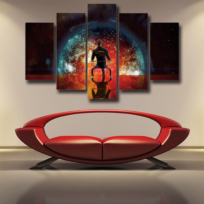 Mass Effect Illusive Man Cerberus Leader Game 5pc Wall Art Canvas ...