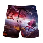 Mass Effect Reaper Battle Spaceship Cool Game Beach Shorts