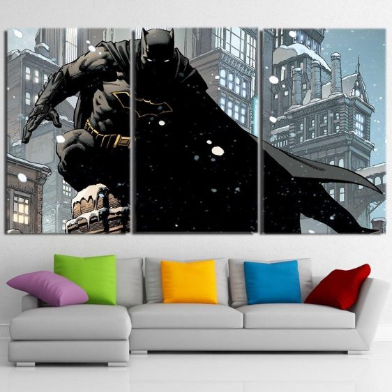 DC Comics Brave Batman The Dark Knight 3pcs Canvas Horizontal - Superheroes Gears