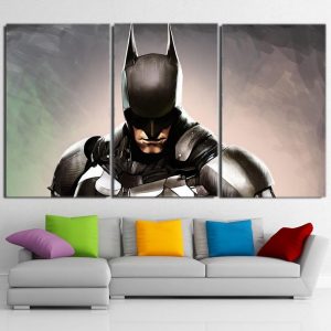 Batman Realistic Half Body Portrait 3pcs Canvas Horizontal - Superheroes Gears