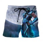 League of Legends Shen Mysterious Knight Blue Color Summer Shorts
