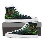 World of Warcraft Worgen Warlock Fan Art Canvas High-Top Shoes