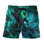 League of Legends Thresh Warrior Champion Classic Green Summer Shorts
