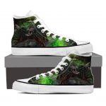 World of Warcraft Felhound Monster Creature Canvas High-Top Shoes