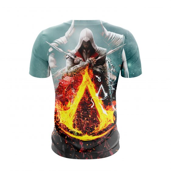 Assassin's Creed Bayek Flaming Symbol Crest Vibrant T-Shirt