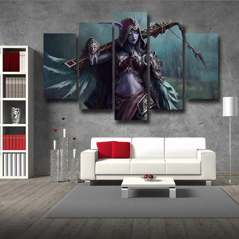 Sylvanas Windrunner Warcraft Wallscroll Stoffposter Wallposter Wandbild Poster 