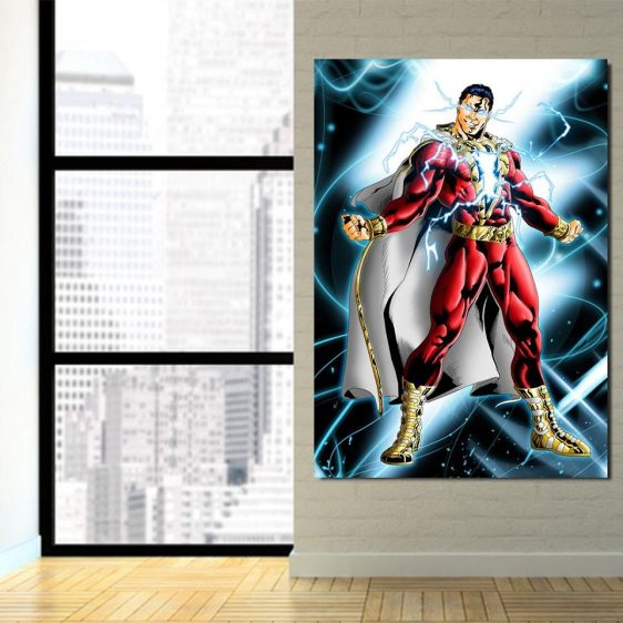 Captain Marvel Electrifying Vertical 1pc Wall Art Canvas Print
