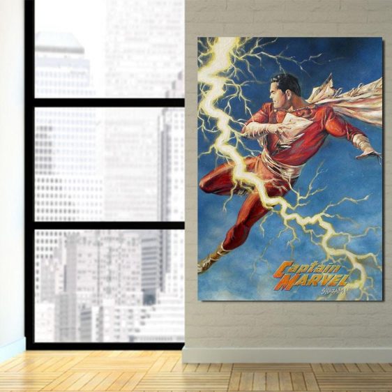 Shazam DC Comics Lightning Vertical 1pc Wall Art Canvas Print