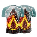 Assassin's Creed Bayek Flaming Symbol Crest Vibrant T-Shirt