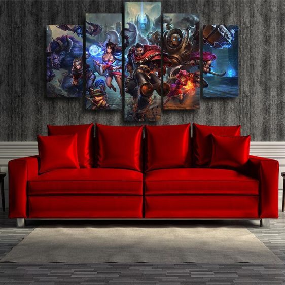 League of Legends Champions Battle Heroes Awesome 5pc Wall Art - Superheroes Gears
