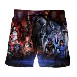 Mass Effect Galatic War Characters Full Print Shorts