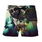 Overwatch Plague Doctor Gas Mask Dope Streetwear Beach Shorts