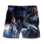 Mass Effect Captain Shepard Galatic War Hero Beach Shorts
