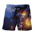 Overwatch Reaper Pumpkin Head Halloween Dope Summer Shorts