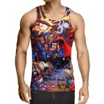 Justice League Fighting The Avengers Scene Full Print Tank Top - Superheroes Gears