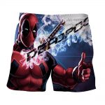 Sexy Deadpool Winking Awesome Portrait Smoke Design Short - Superheroes Gears