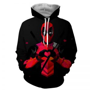Hilarious Deadpool Love Icon Modern Design 3D Print Hoodie - Superheroes Gears