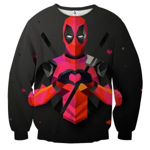 Hilarious Deadpool Love Icon Modern Design 3D Print Sweatshirt - Superheroes Gears