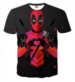 Hilarious Deadpool Love Icon Modern Design 3D Print T-shirt - Superheroes Gears