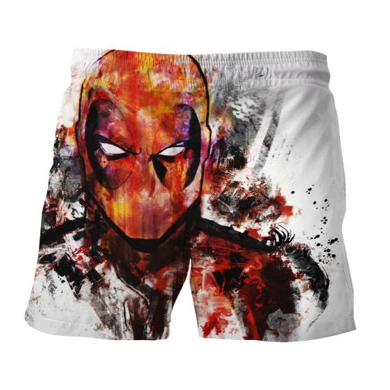 Deadpool Marvel Unique Style Fan Art Portrait Awesome Short - Superheroes Gears