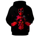 Hilarious Deadpool Love Icon Modern Design 3D Print Hoodie - Superheroes Gears