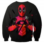Hilarious Deadpool Love Icon Modern Design 3D Print Sweatshirt - Superheroes Gears