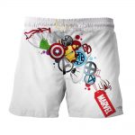 Marvel The Avengers Iron Man Symbols Dope Style Print Shorts