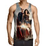 Dawn Of Justice Superman and Wonder Woman Full Print Tank Top - Superheroes Gears