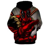 Deadpool Wielding A Knife Fighting Amazing Design Hoodie - Superheroes Gears