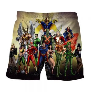 Justice League DC Superheroes All Characters Summer Shorts - Superheroes Gears