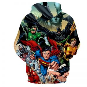 Justice League Superheroes Cool Team Art 3D Printed Hoodie - Superheroes Gears