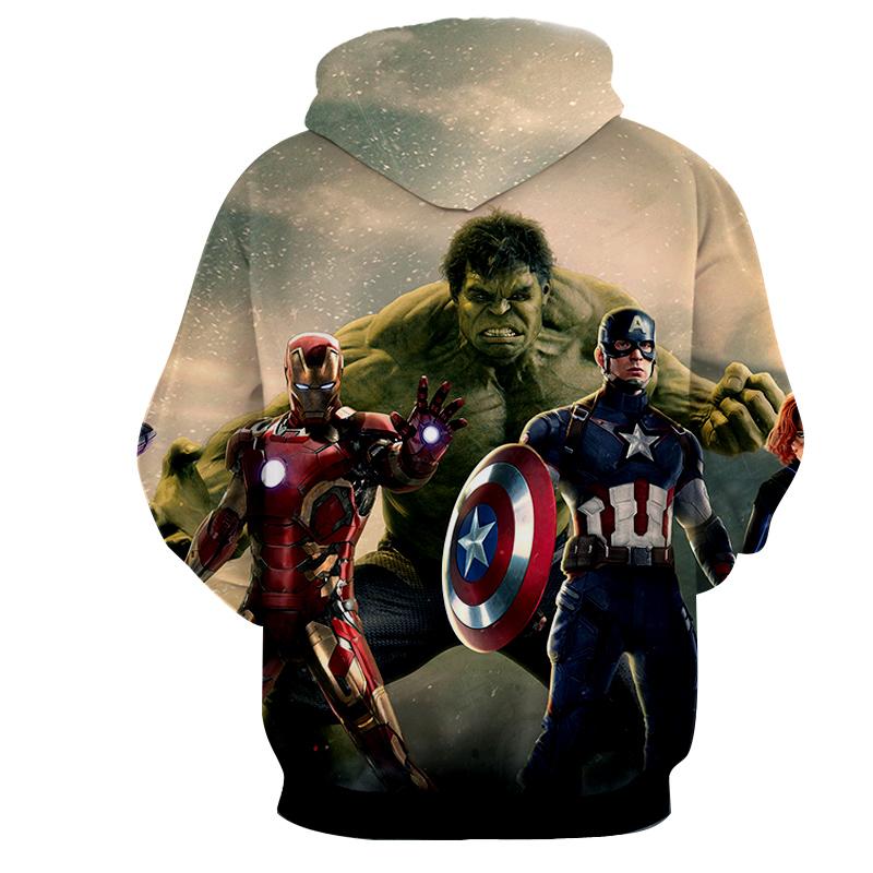 Marvel The Avengers Iron Man Hulk Aggressive 3D Print Hoodie ...