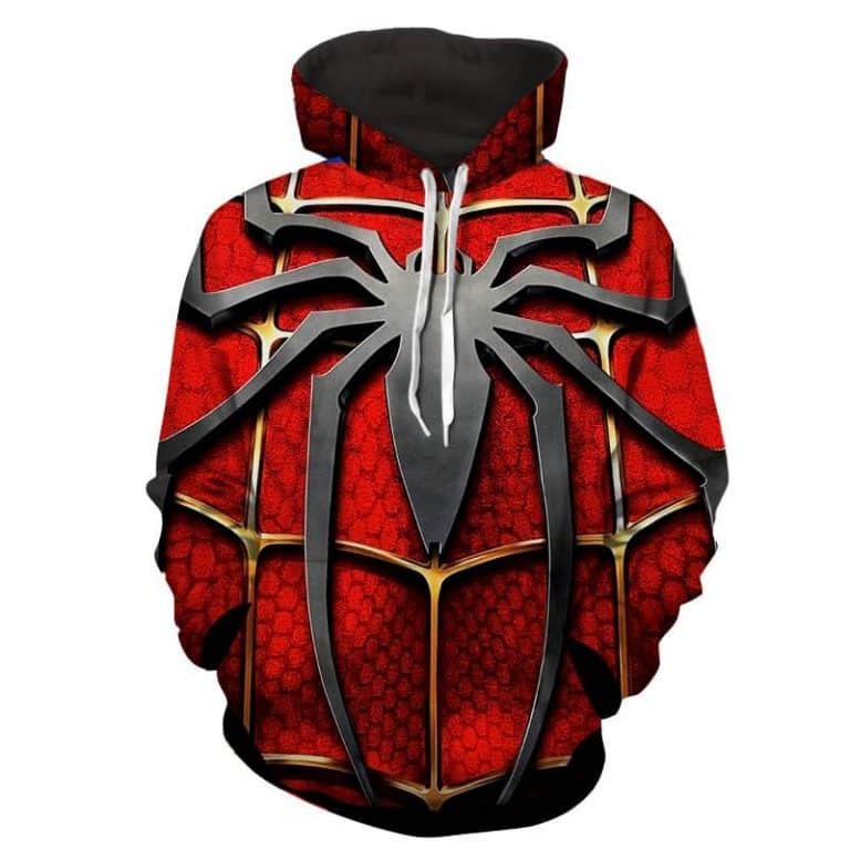 Spiderman Classic Movie Symbol Print Hoodie