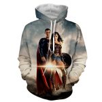 Dawn Of Justice Superman and Wonder Woman Full Print Hoodie - Superheroes Gears